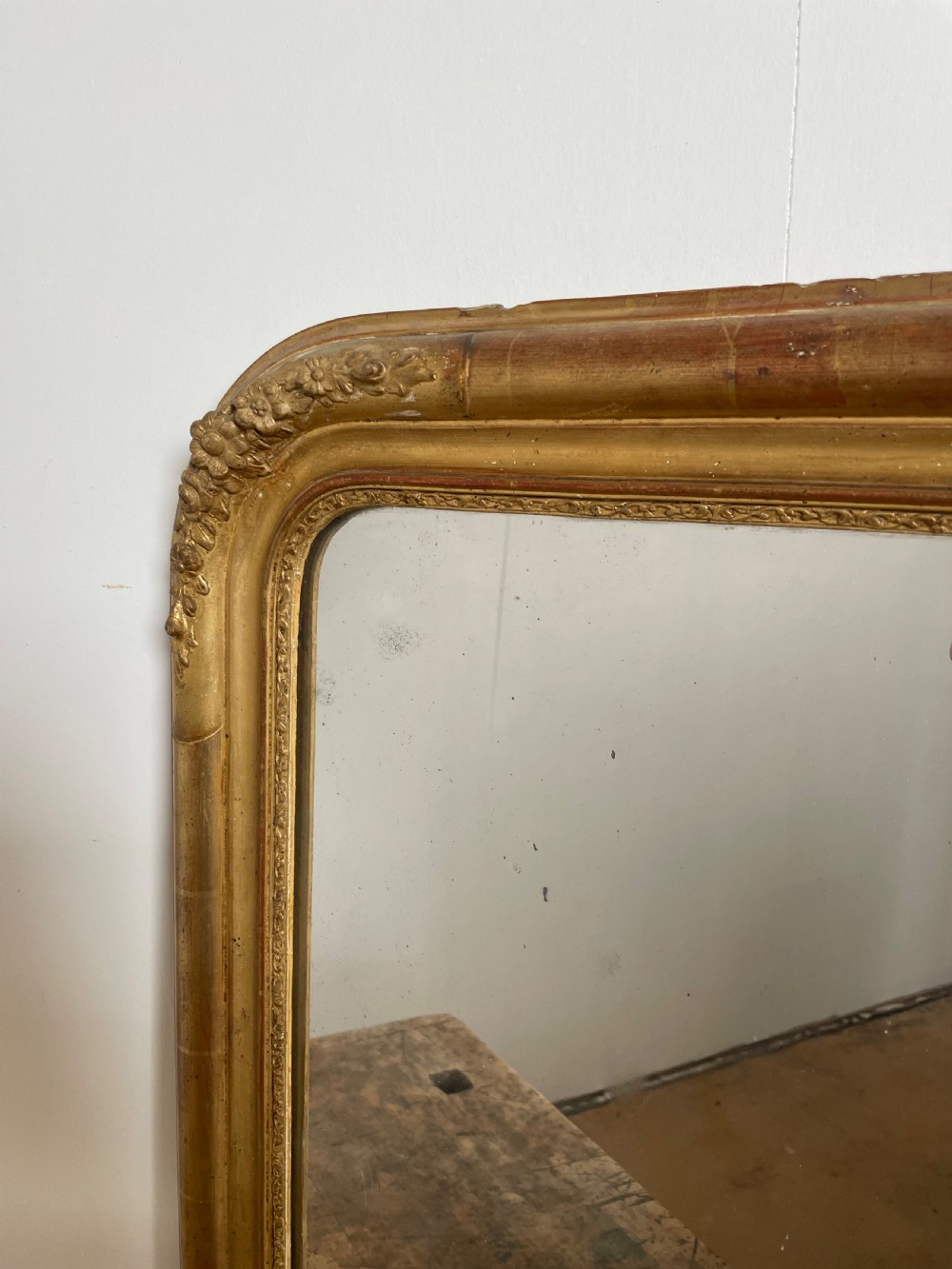 Small arched topped gilt mirror  View IV