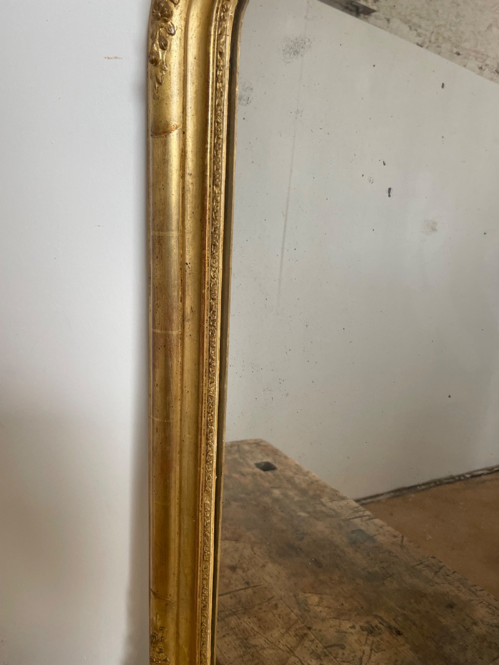 Small arched topped gilt mirror  View VI
