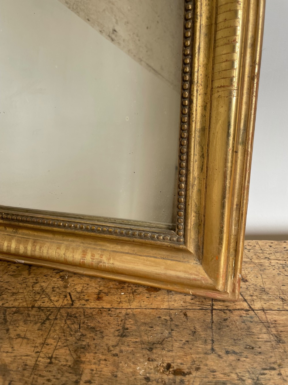 Small arched top French gilt mirror  View III