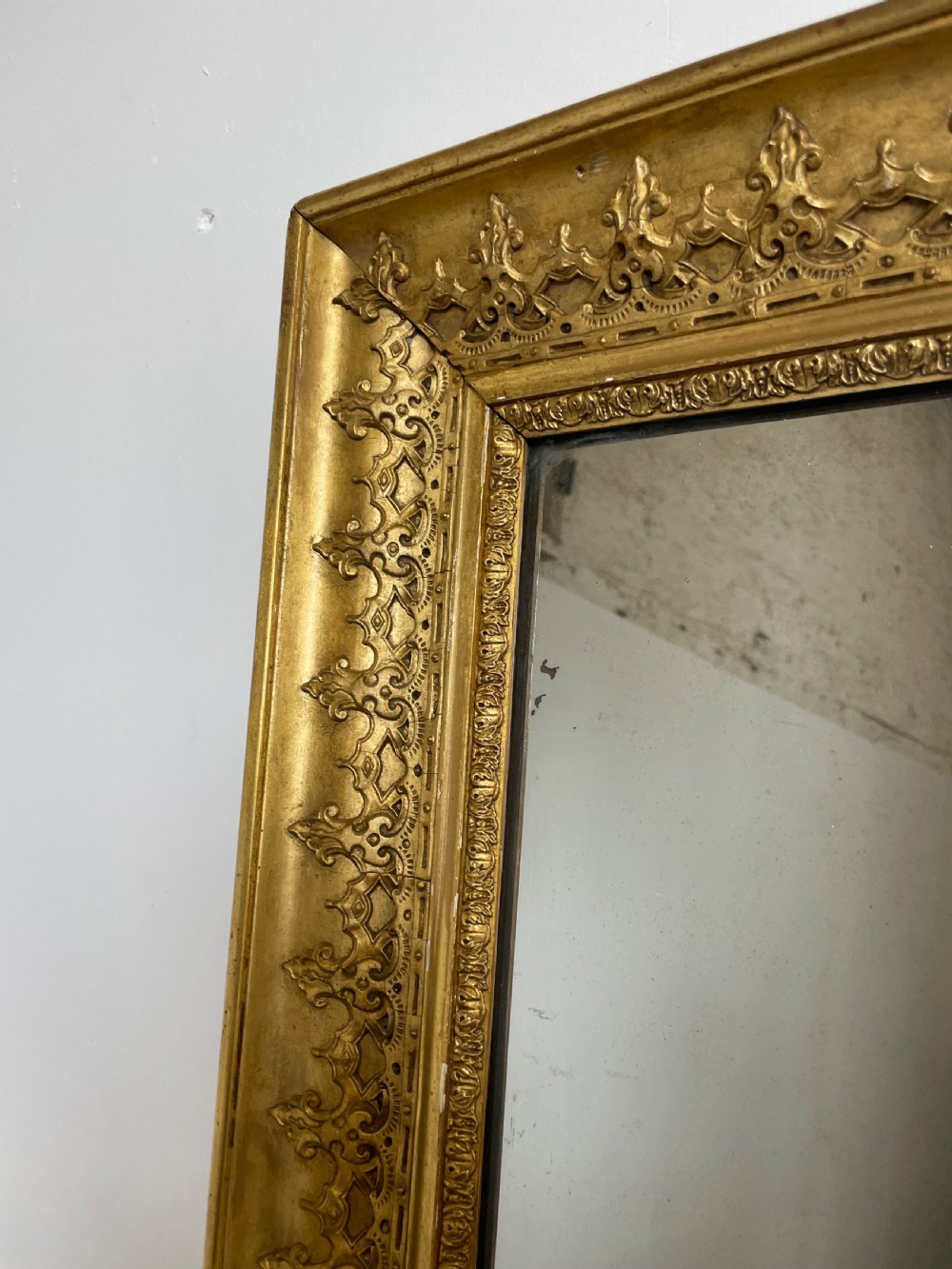 Antique gilt overmantle mirror  View VIII