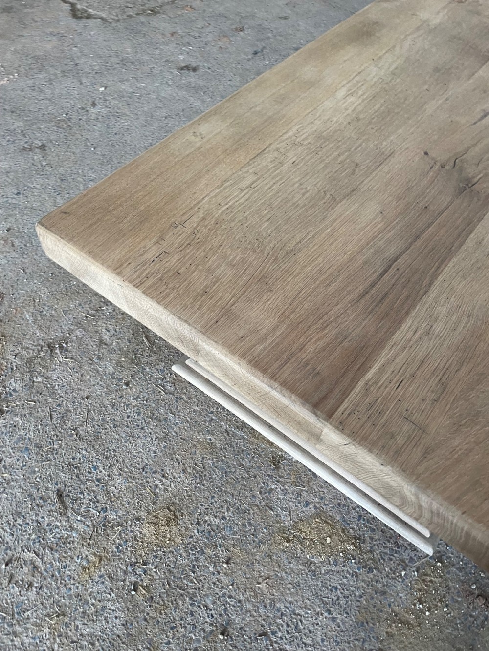 Scrubbed oak refectory table  View II
