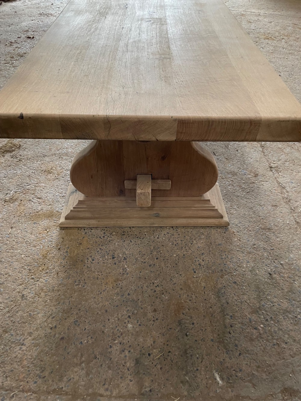Scrubbed oak refectory table  View IV