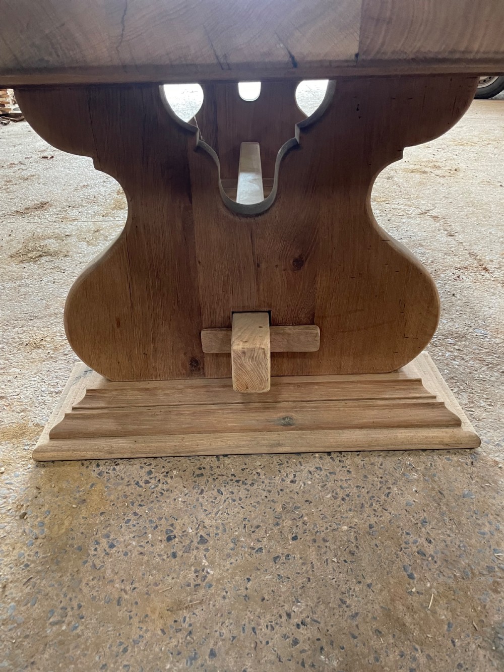 Scrubbed oak refectory table  View VI