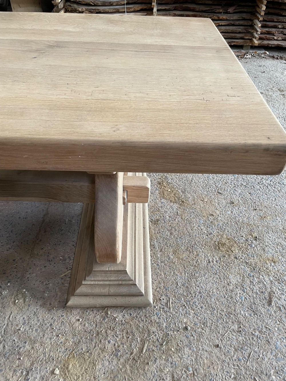 Scrubbed oak refectory table  View VII