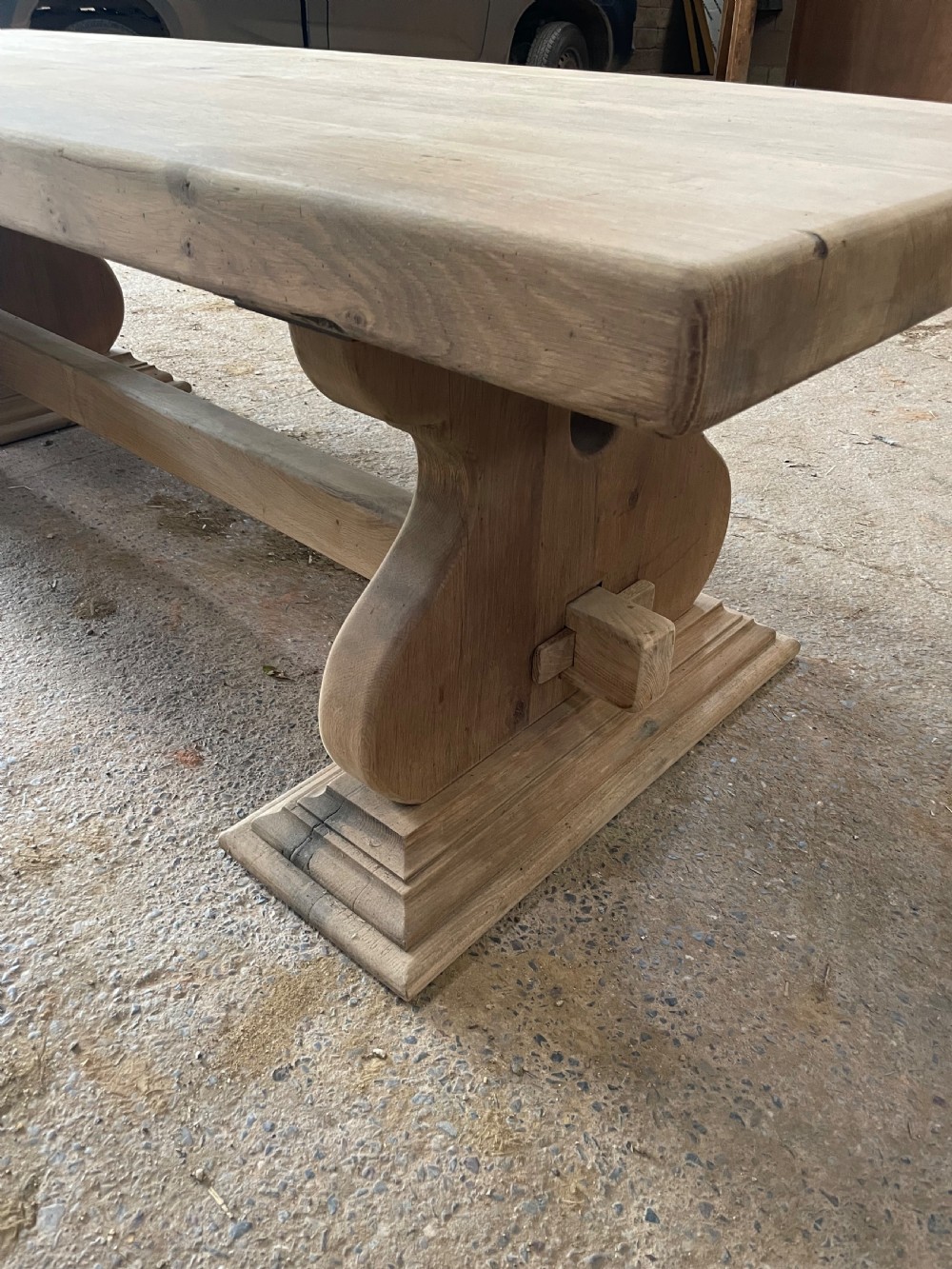 Scrubbed oak refectory table  View VIII