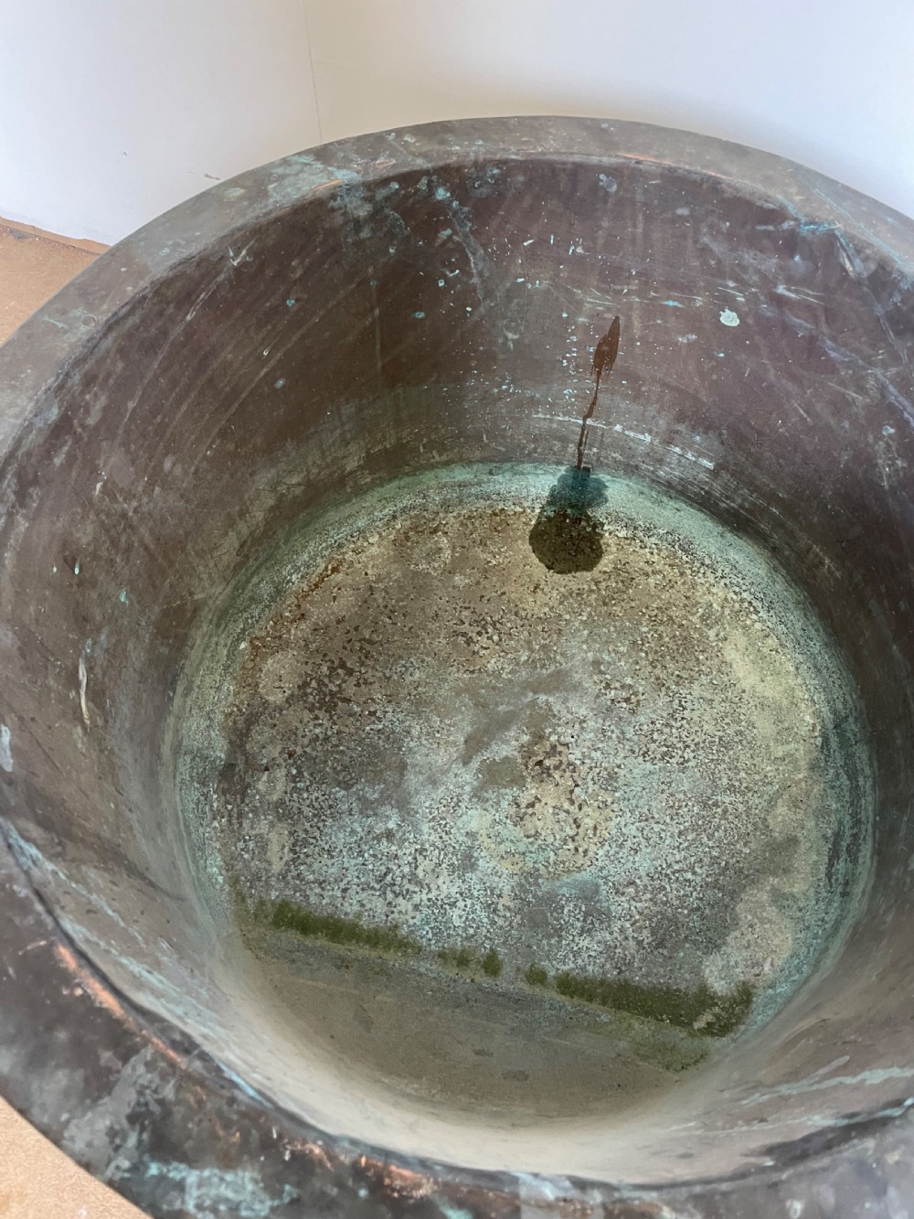 Large antique copper planter / log bin  View VIII
