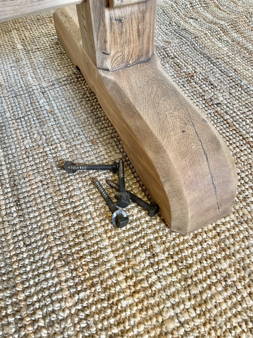 Scrubbed oak refectory table / farmhouse table  View VII
