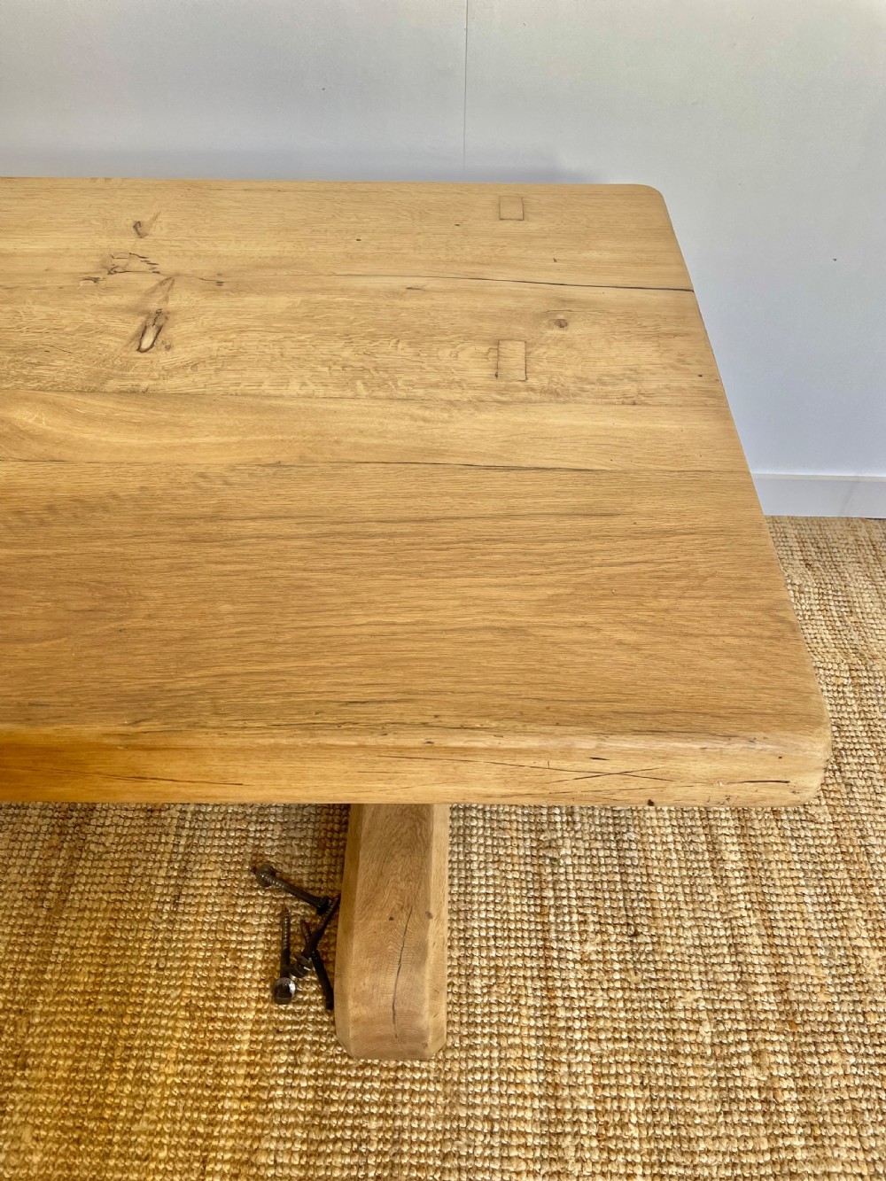 Scrubbed oak refectory table / farmhouse table  View VIII