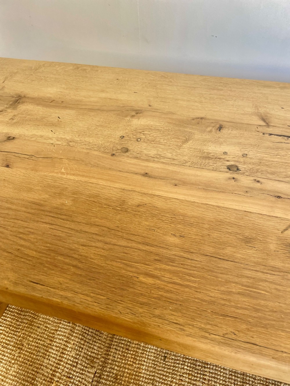 Scrubbed oak refectory table / farmhouse table  View X