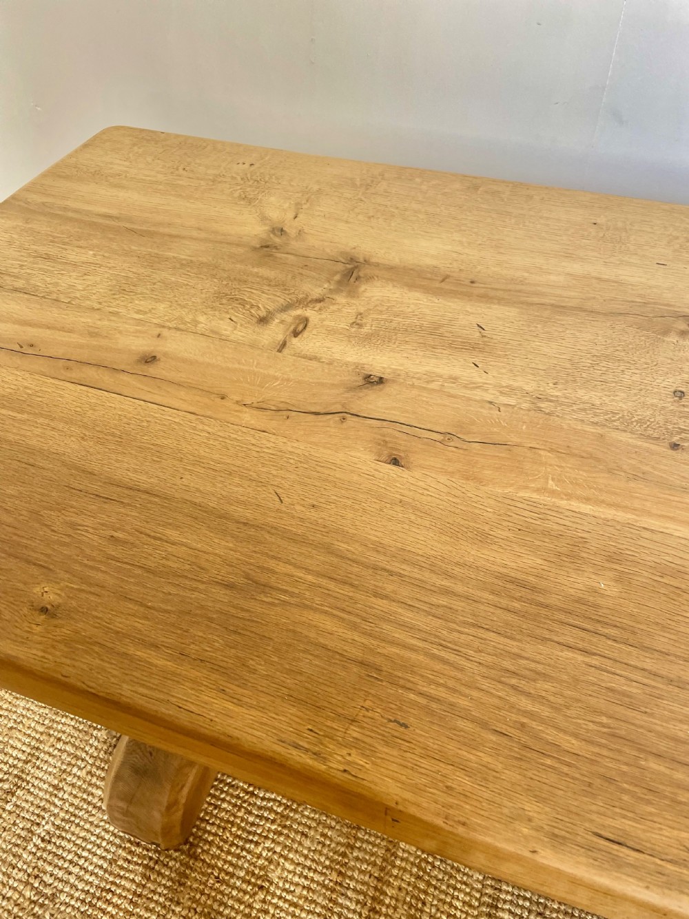 Scrubbed oak refectory table / farmhouse table  View XI