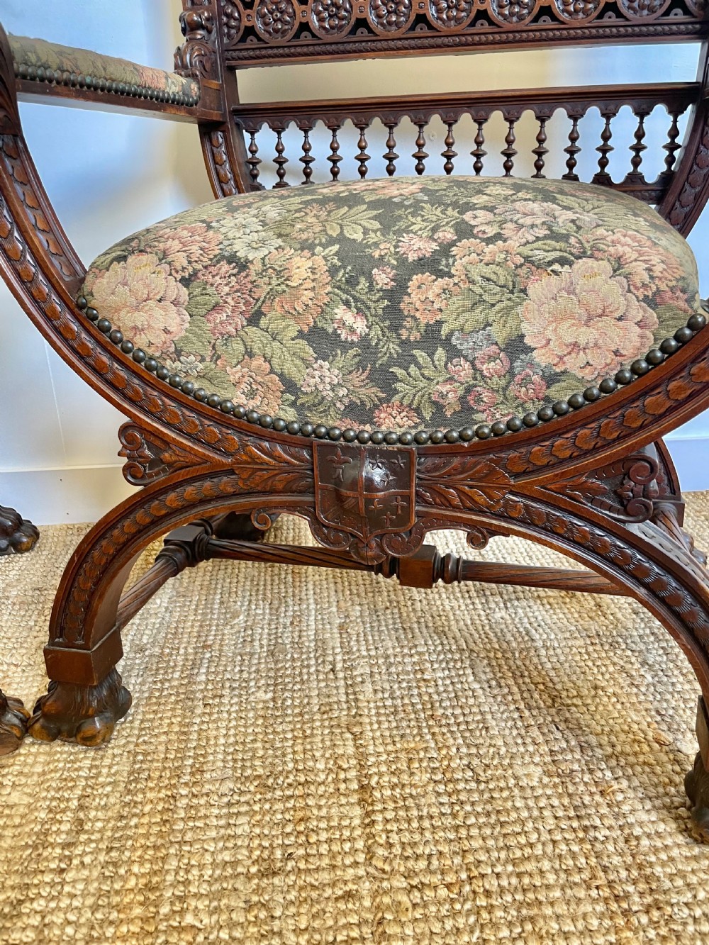 Pair of Renaissance style armchairs  View V