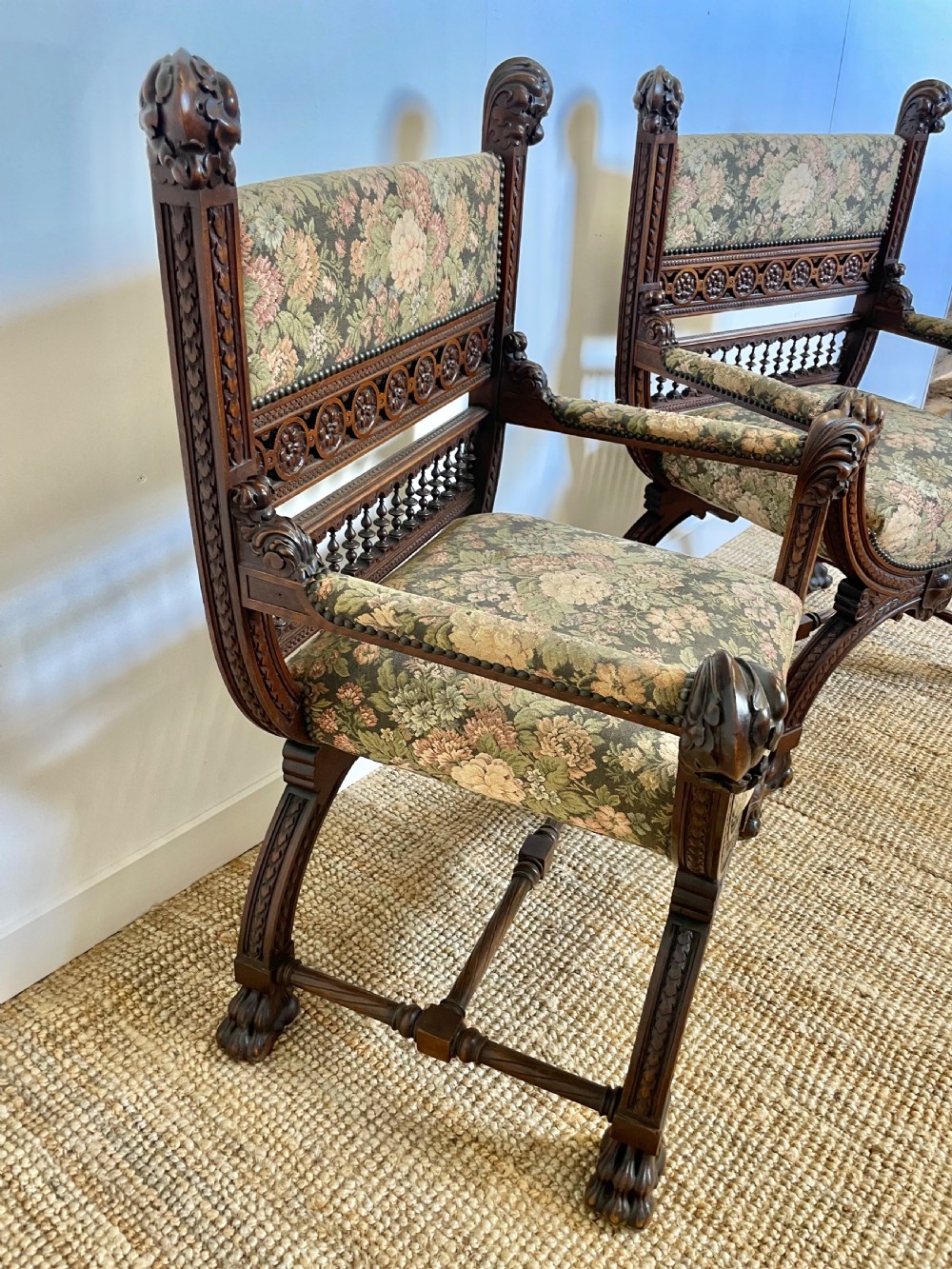 Pair of Renaissance style armchairs  View VII