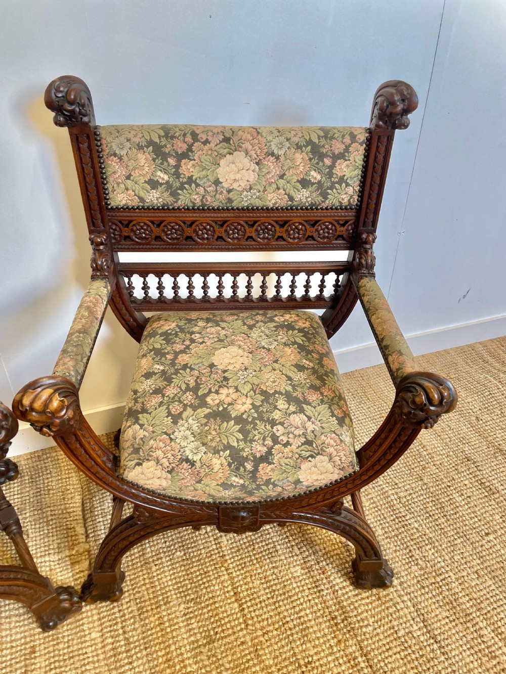 Pair of Renaissance style armchairs  View IX