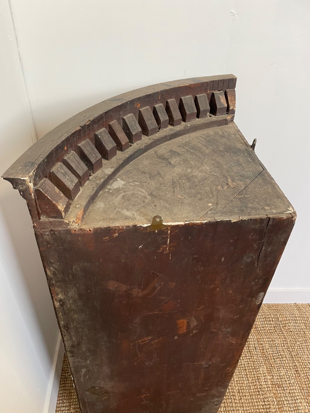 Georgian mahogany bow fronted corner cupboard  View IX
