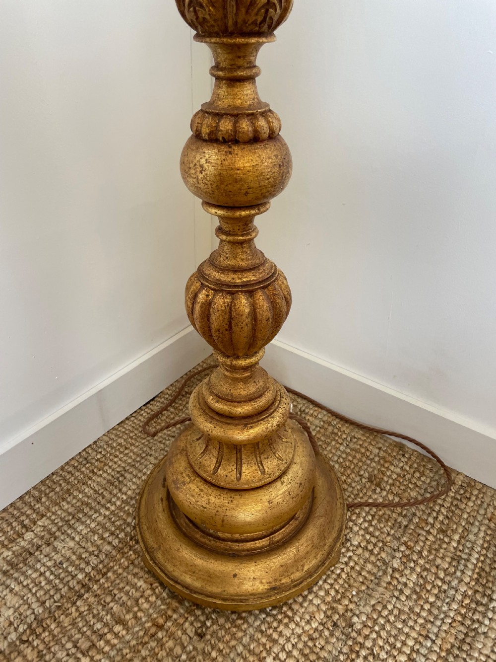 Gilded standard lamp  View II