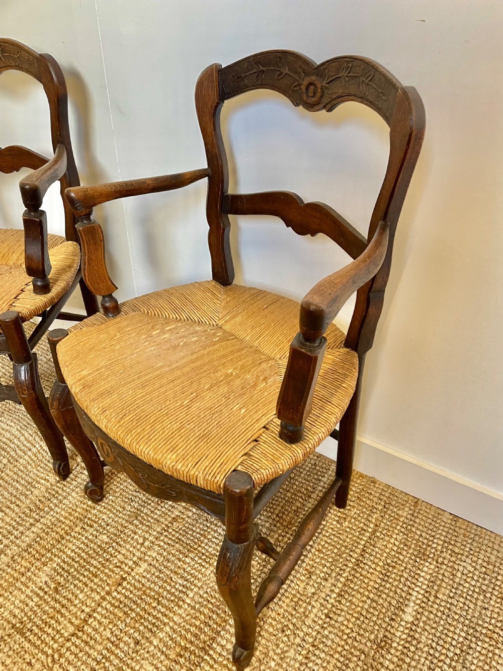 Pair of oak country chairs  View IV