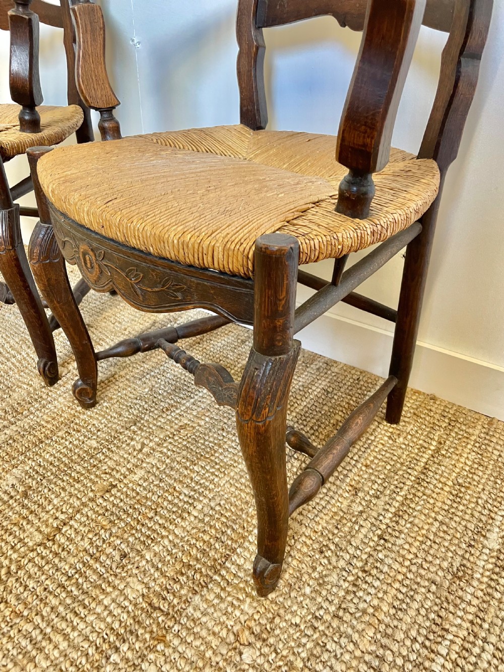 Pair of oak country chairs  View V