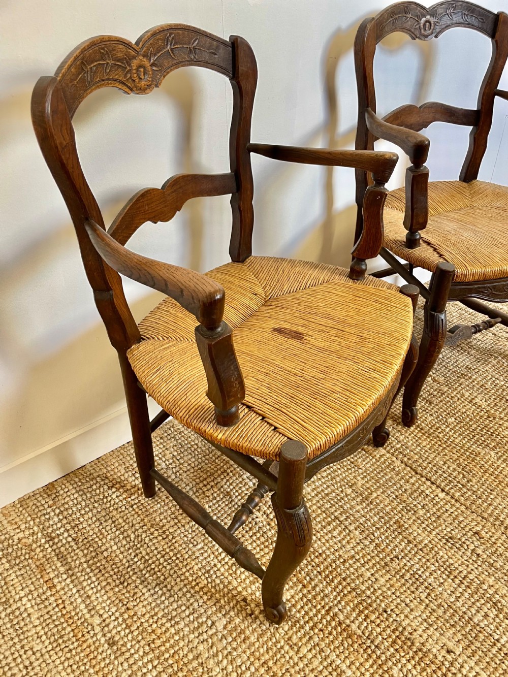 Pair of oak country chairs  View VI
