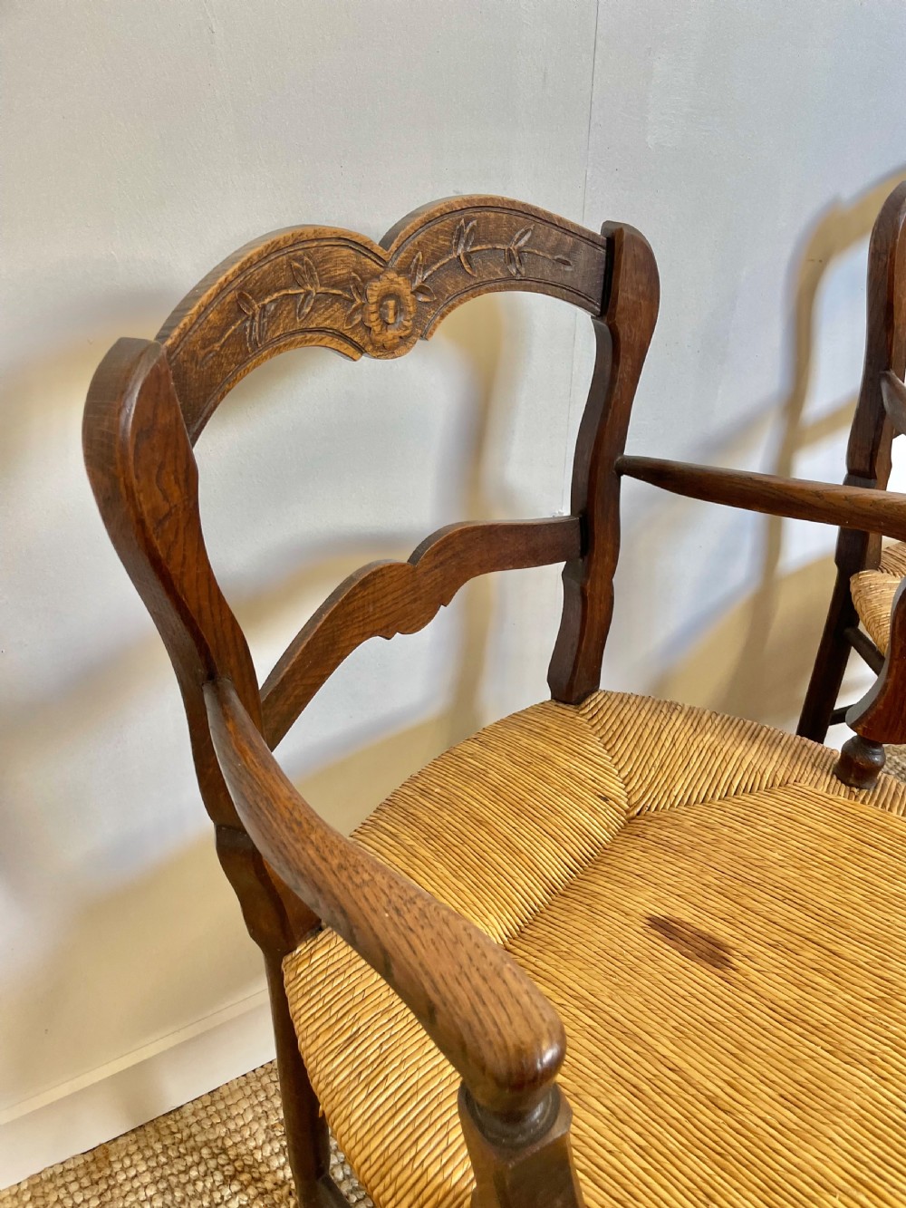Pair of oak country chairs  View VII