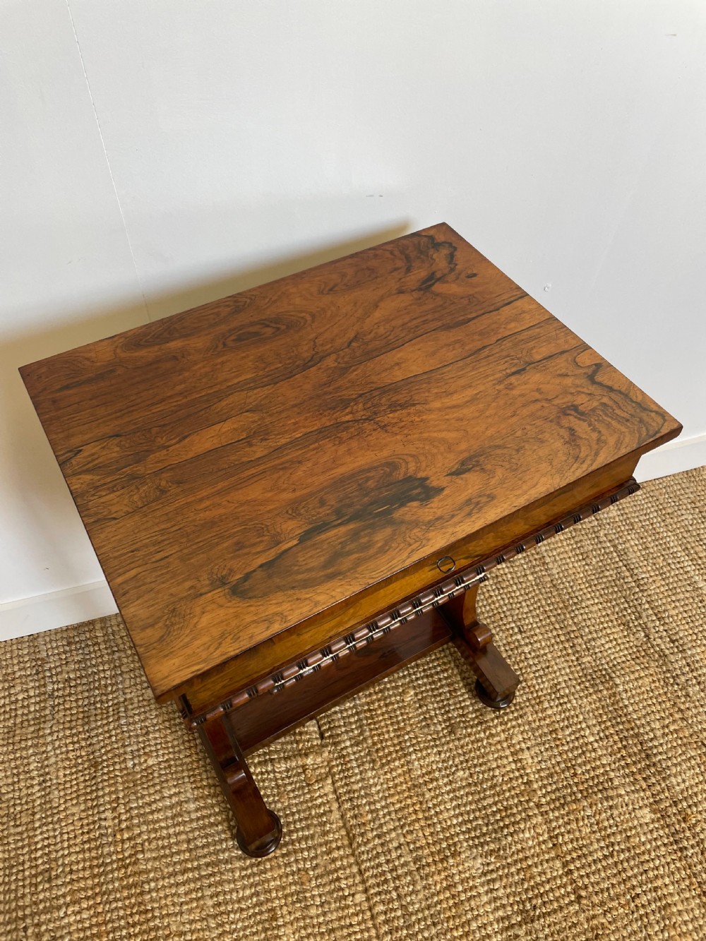 Victorian pale rosewood worktable View III