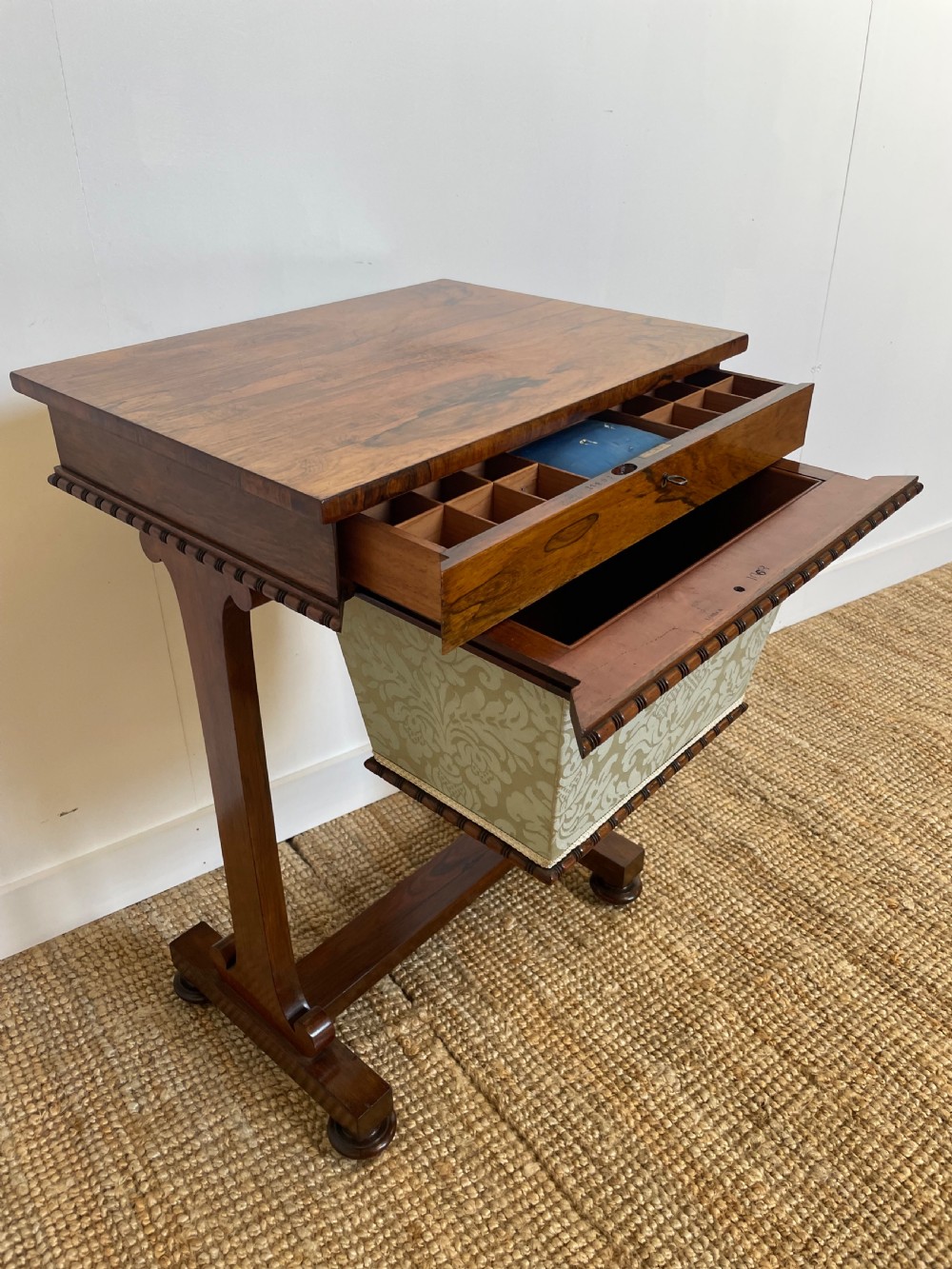 Victorian pale rosewood worktable View VI