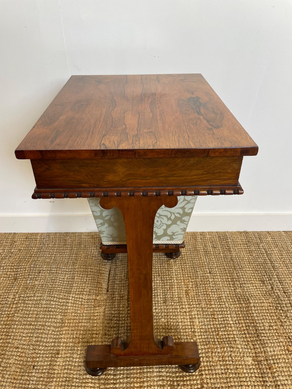 Victorian pale rosewood worktable View VII