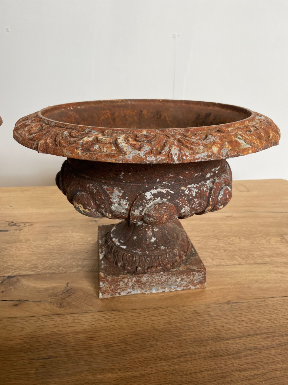 Set of 4 cast iron planters  View II