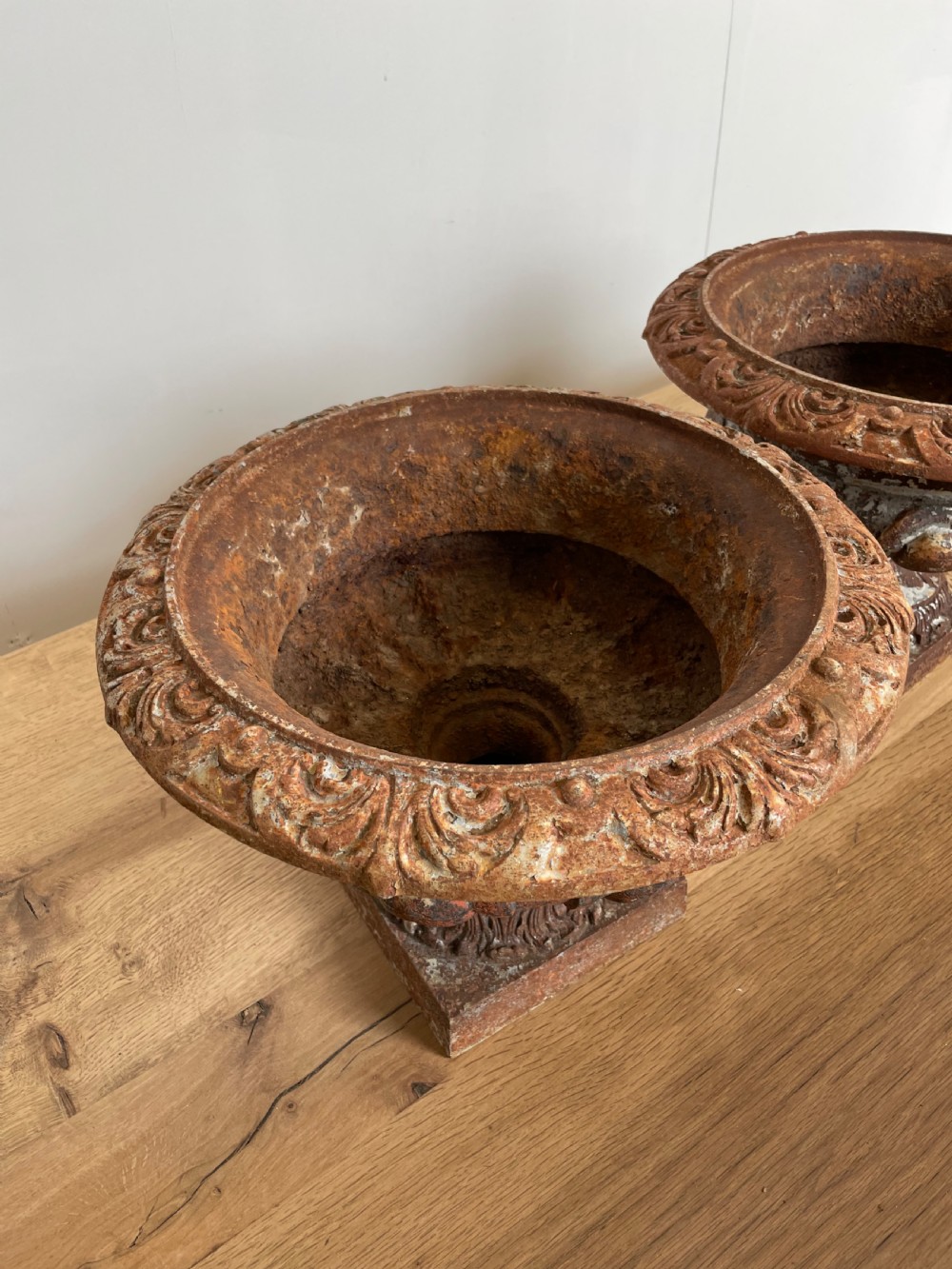 Set of 4 cast iron planters  View V