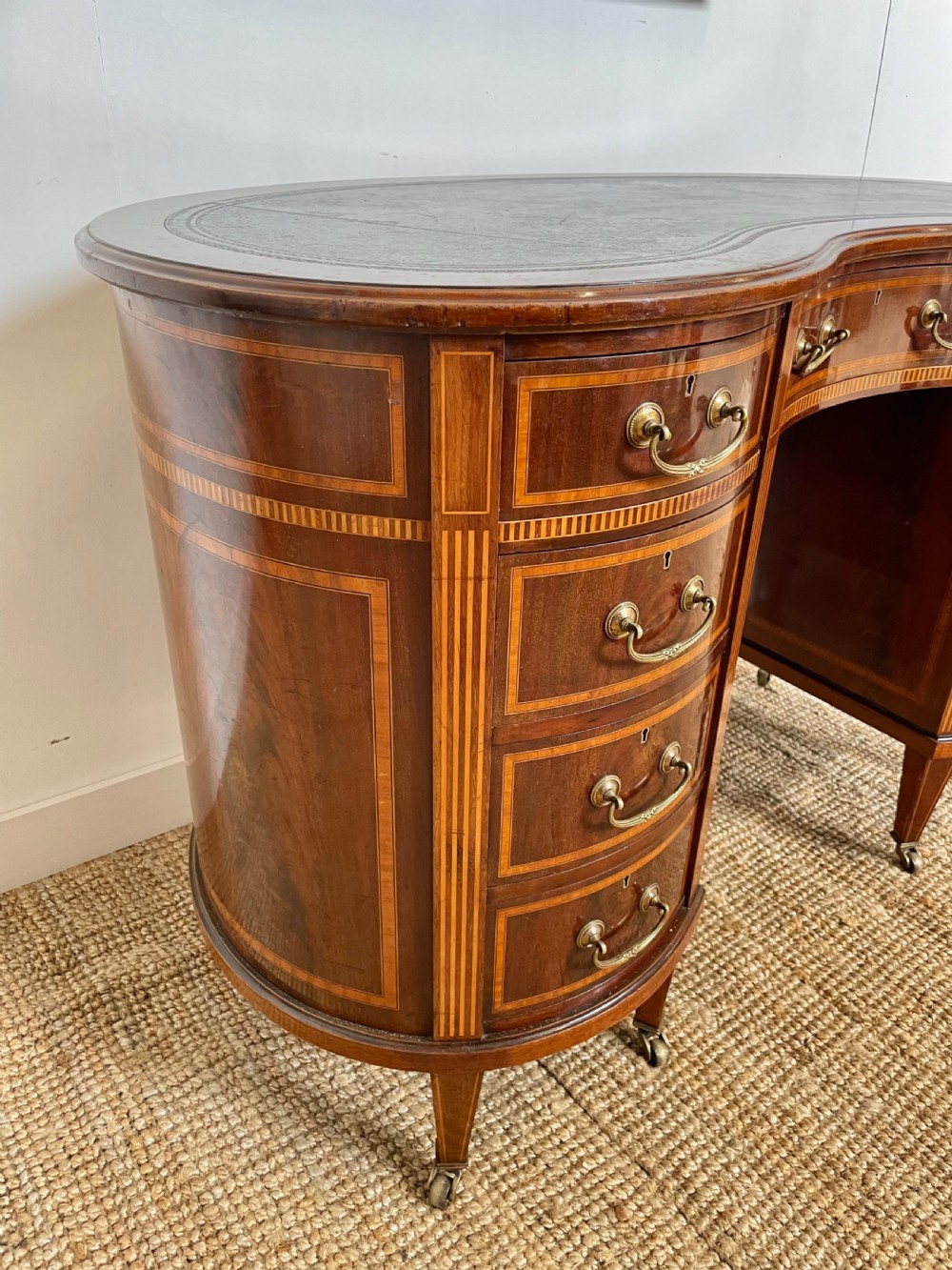Antique kidney shaped desk View II