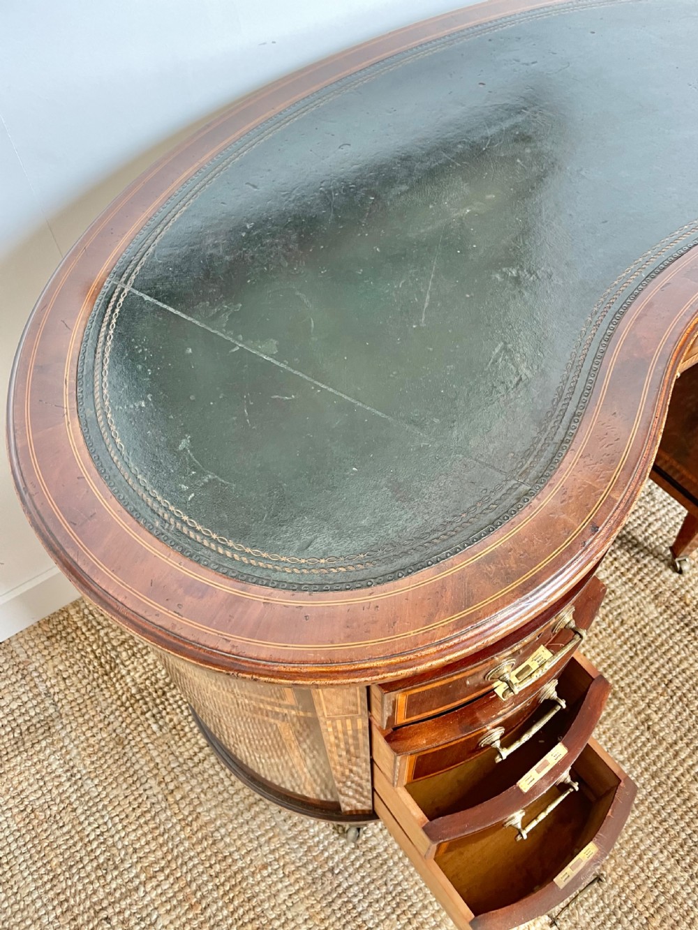 Antique kidney shaped desk View IV