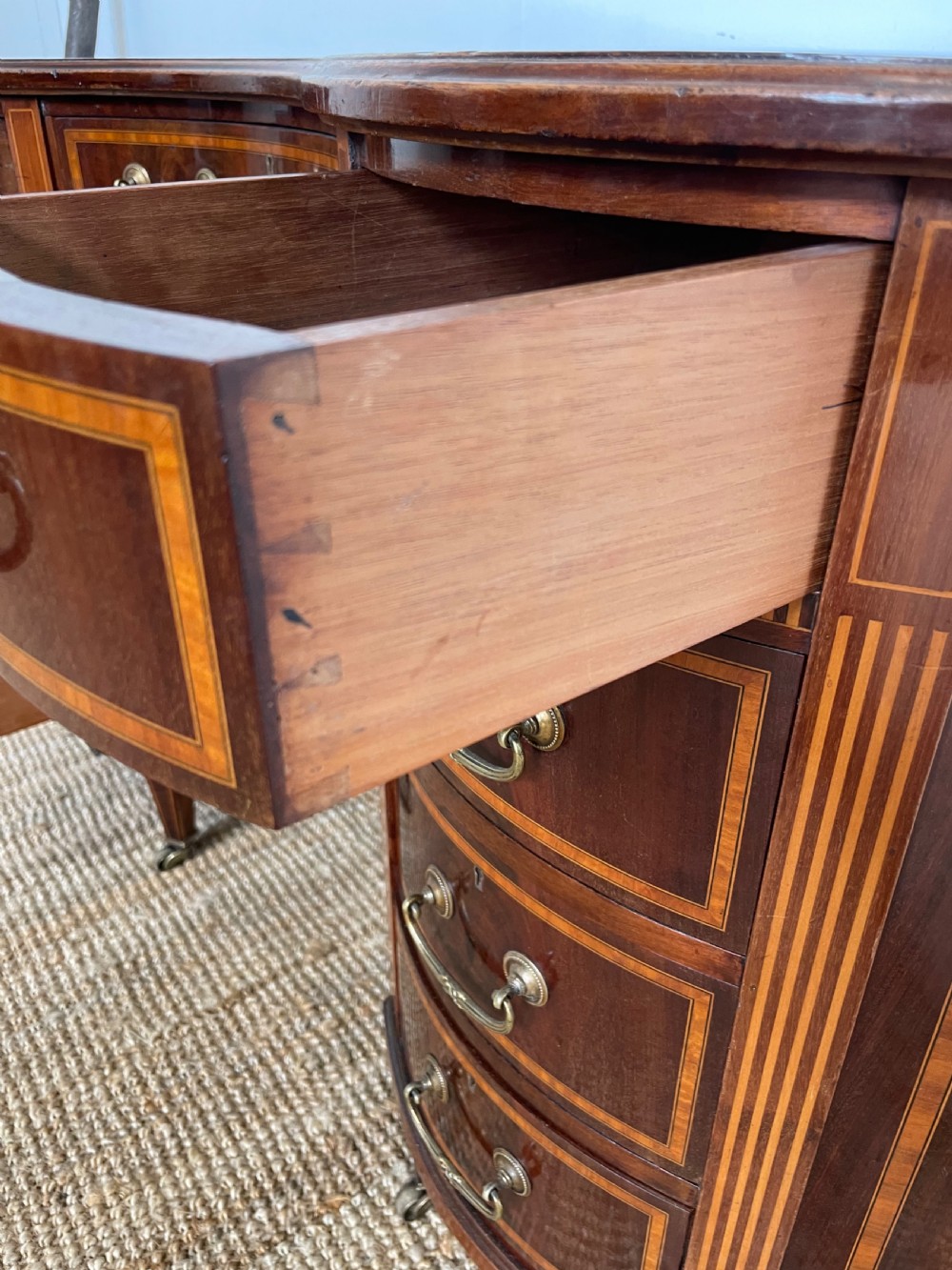 Antique kidney shaped desk View VI