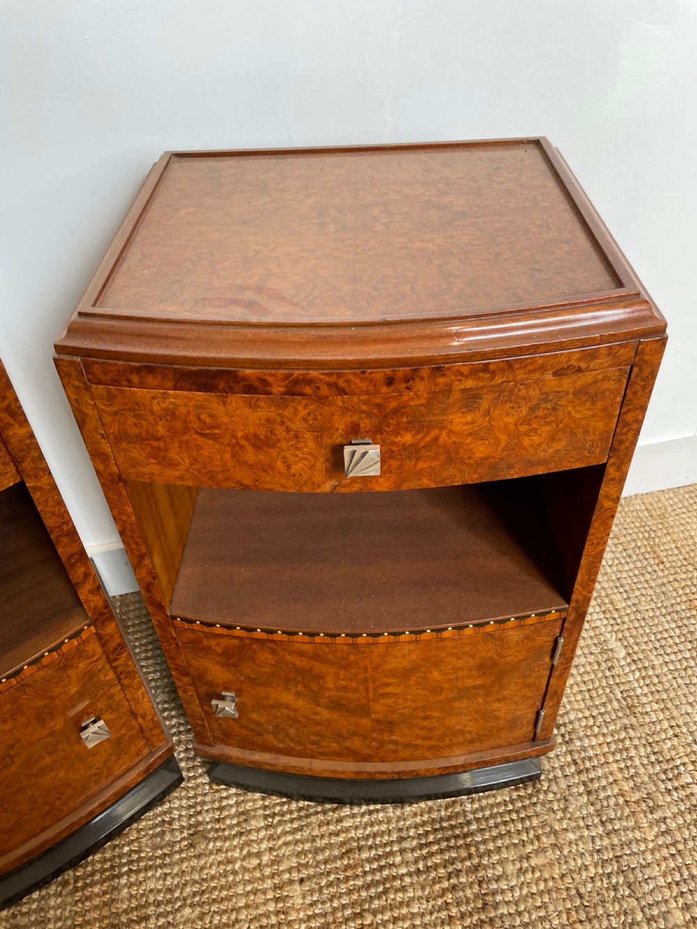 Pair of art deco bedside cabinets  View II