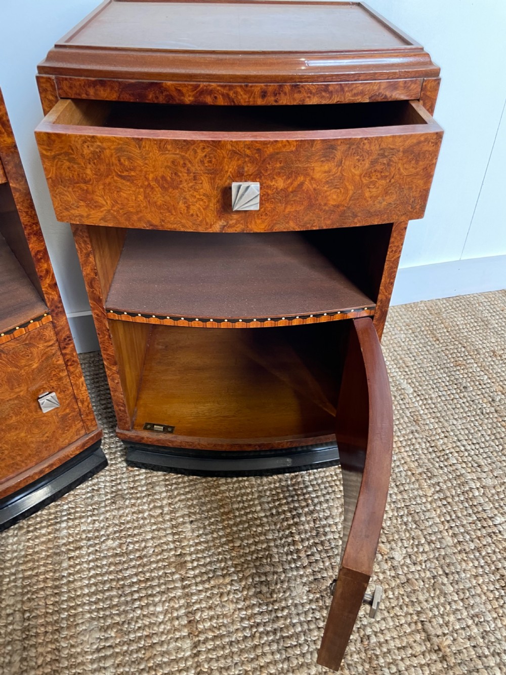 Pair of art deco bedside cabinets  View III