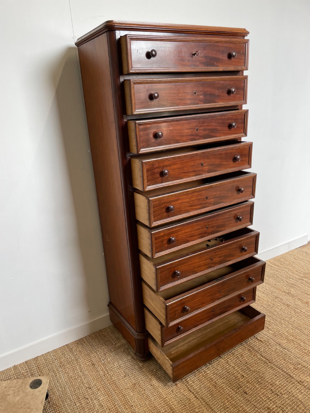 Very tall mahogany chest of drawers s View IV