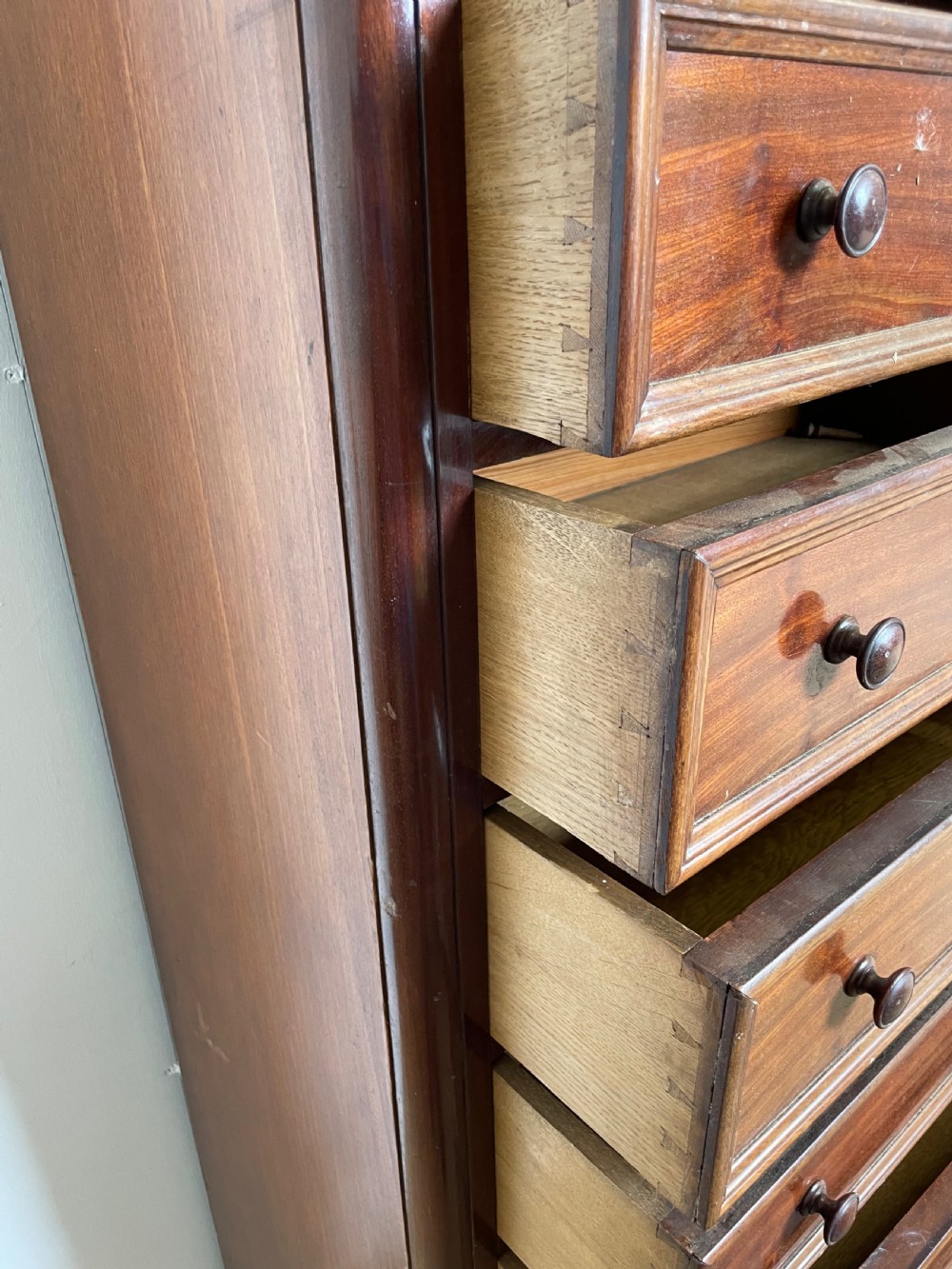 Very tall mahogany chest of drawers s View VI
