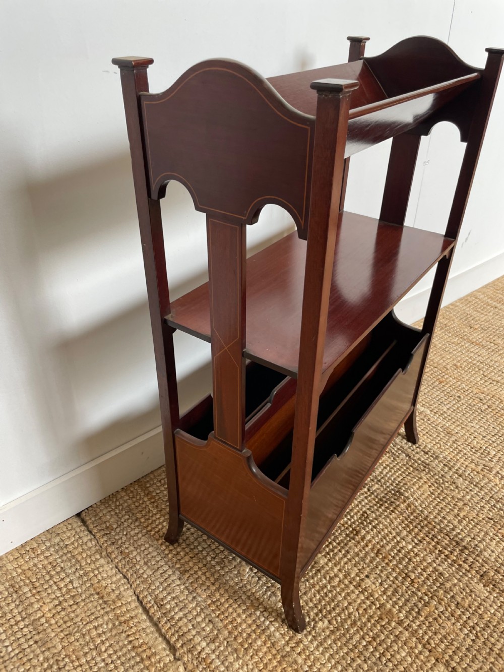Edwardian book trough, magazine rack View III