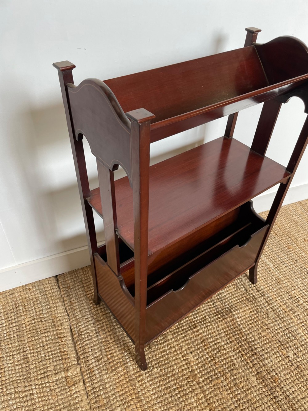 Edwardian book trough, magazine rack View VI