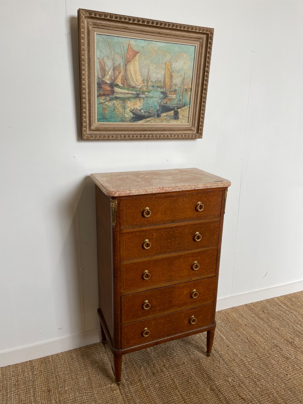 Small marble topped chest of drawers  View II