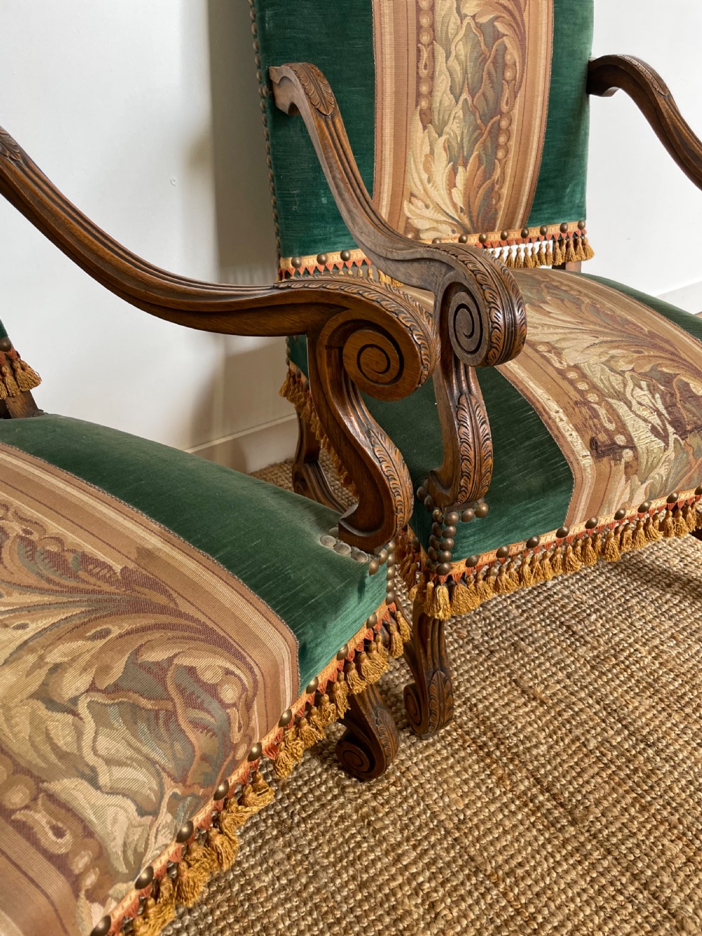 Pair of walnut armchairs  View VI