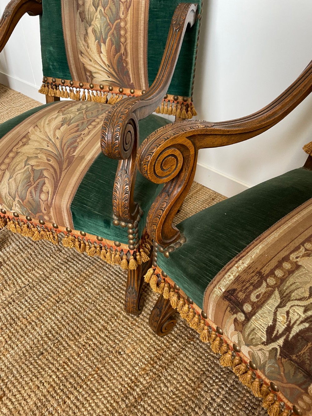Pair of walnut armchairs  View VII