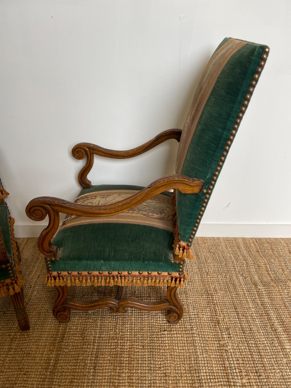 Pair of walnut armchairs  View IX