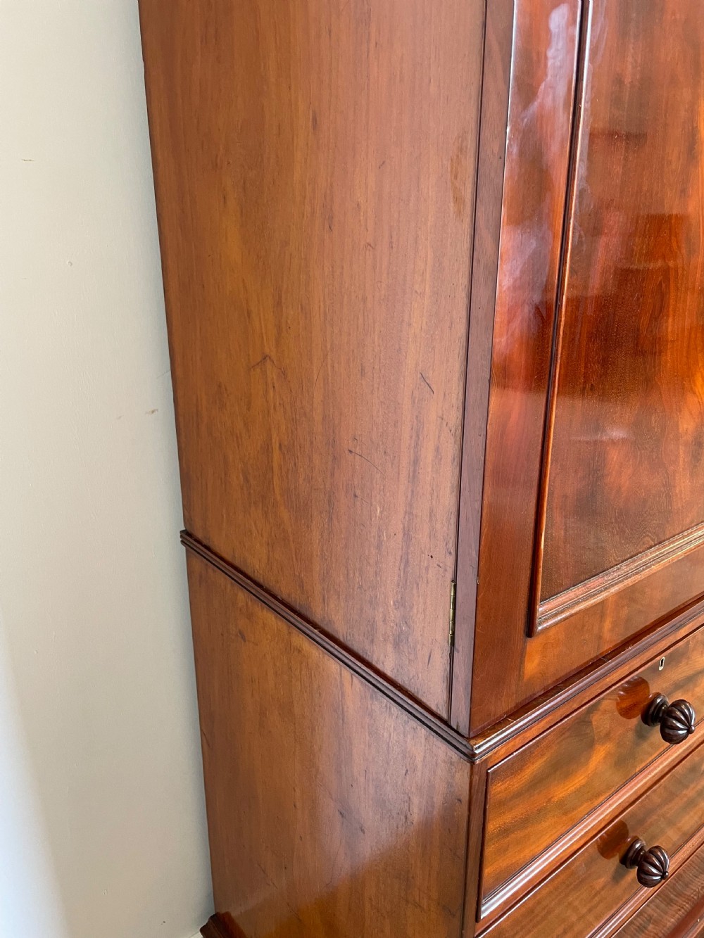 Victorian mahogany linen press View XI