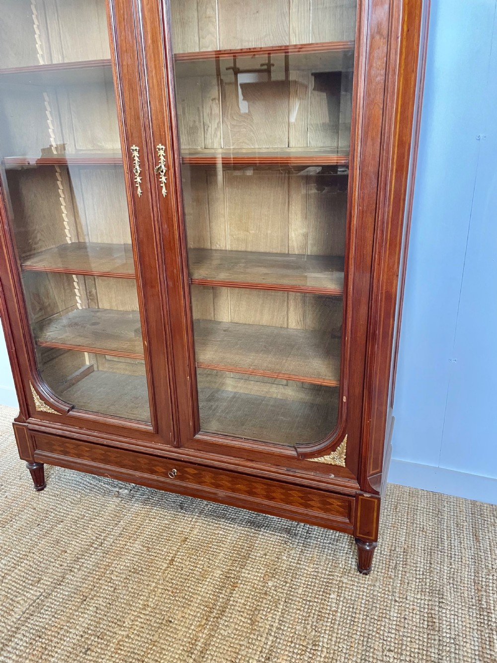 Mahogany glazed bookcase  View II
