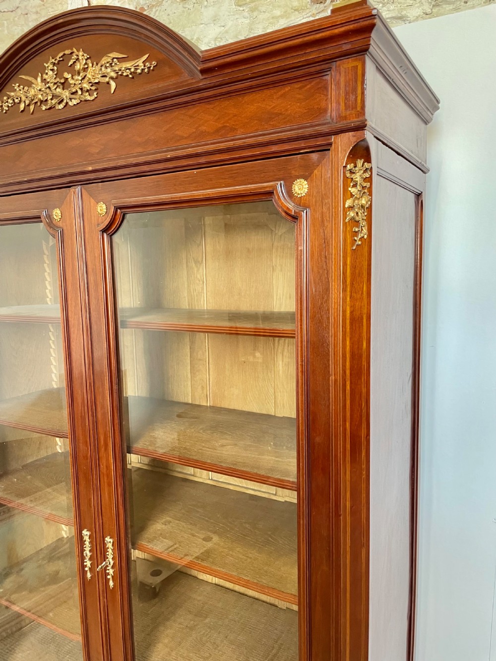 Mahogany glazed bookcase  View III