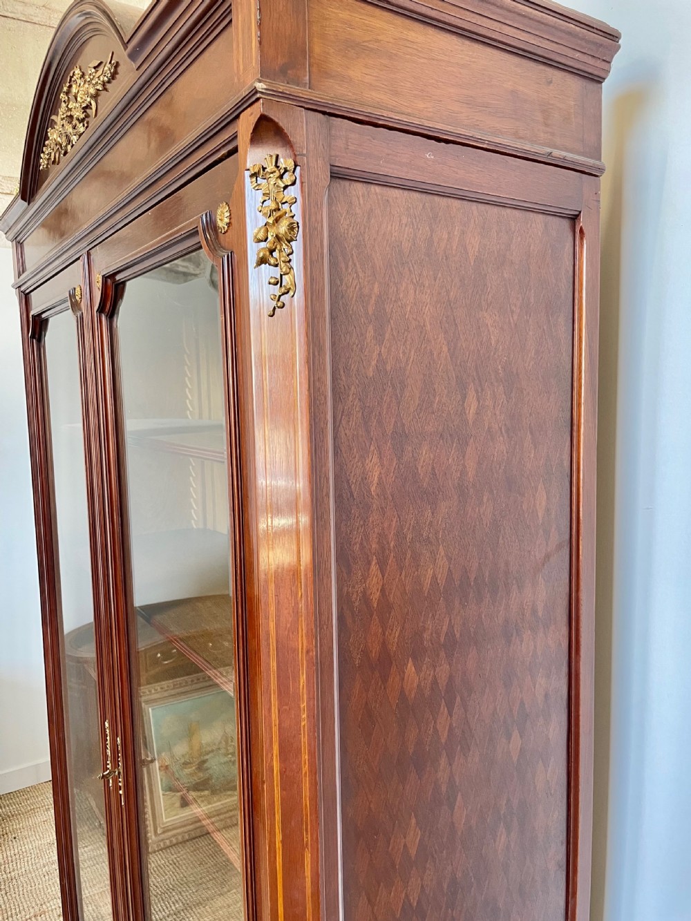 Mahogany glazed bookcase  View IV