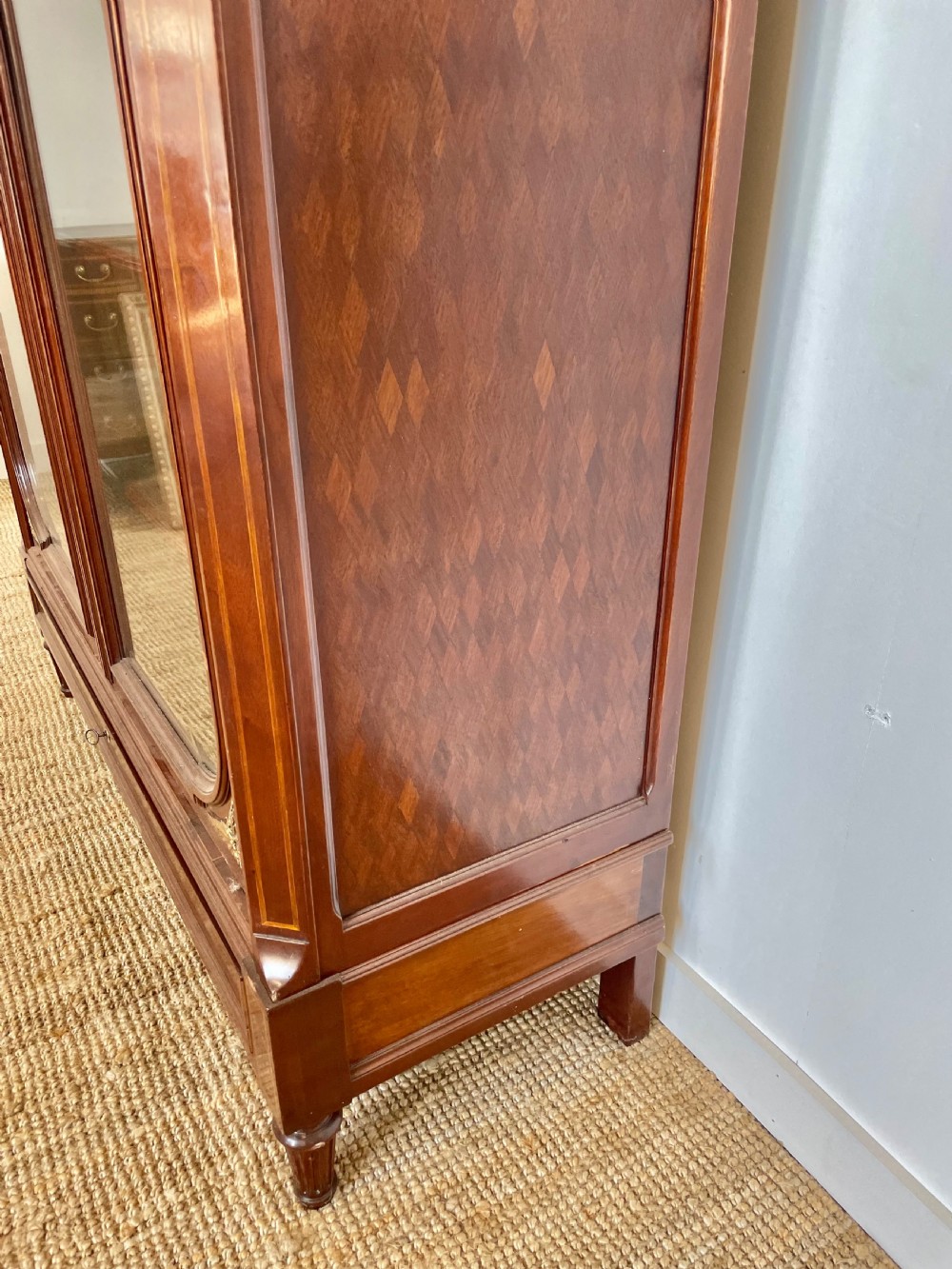 Mahogany glazed bookcase  View V