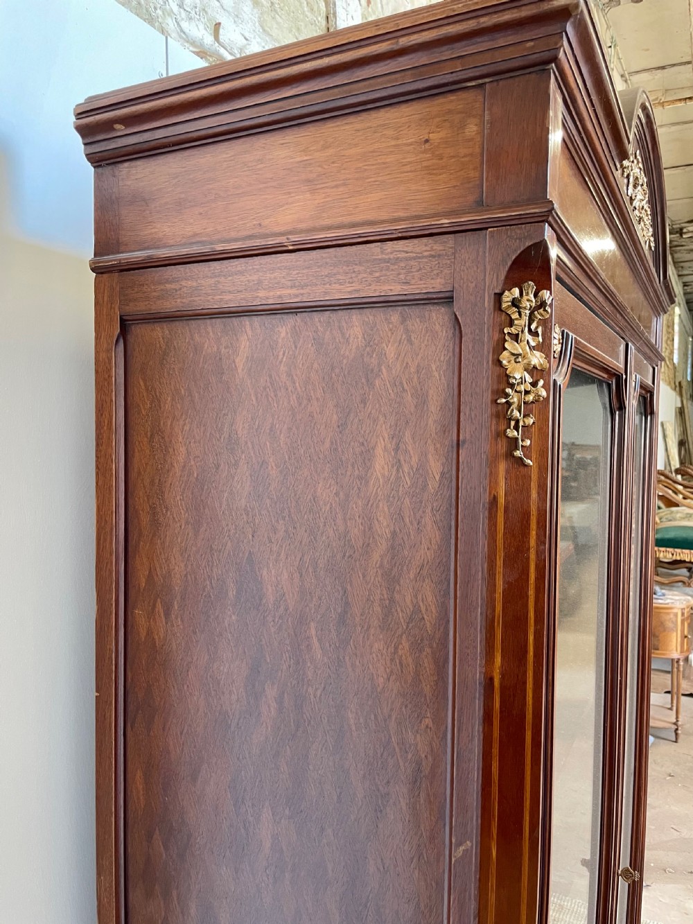 Mahogany glazed bookcase  View VII