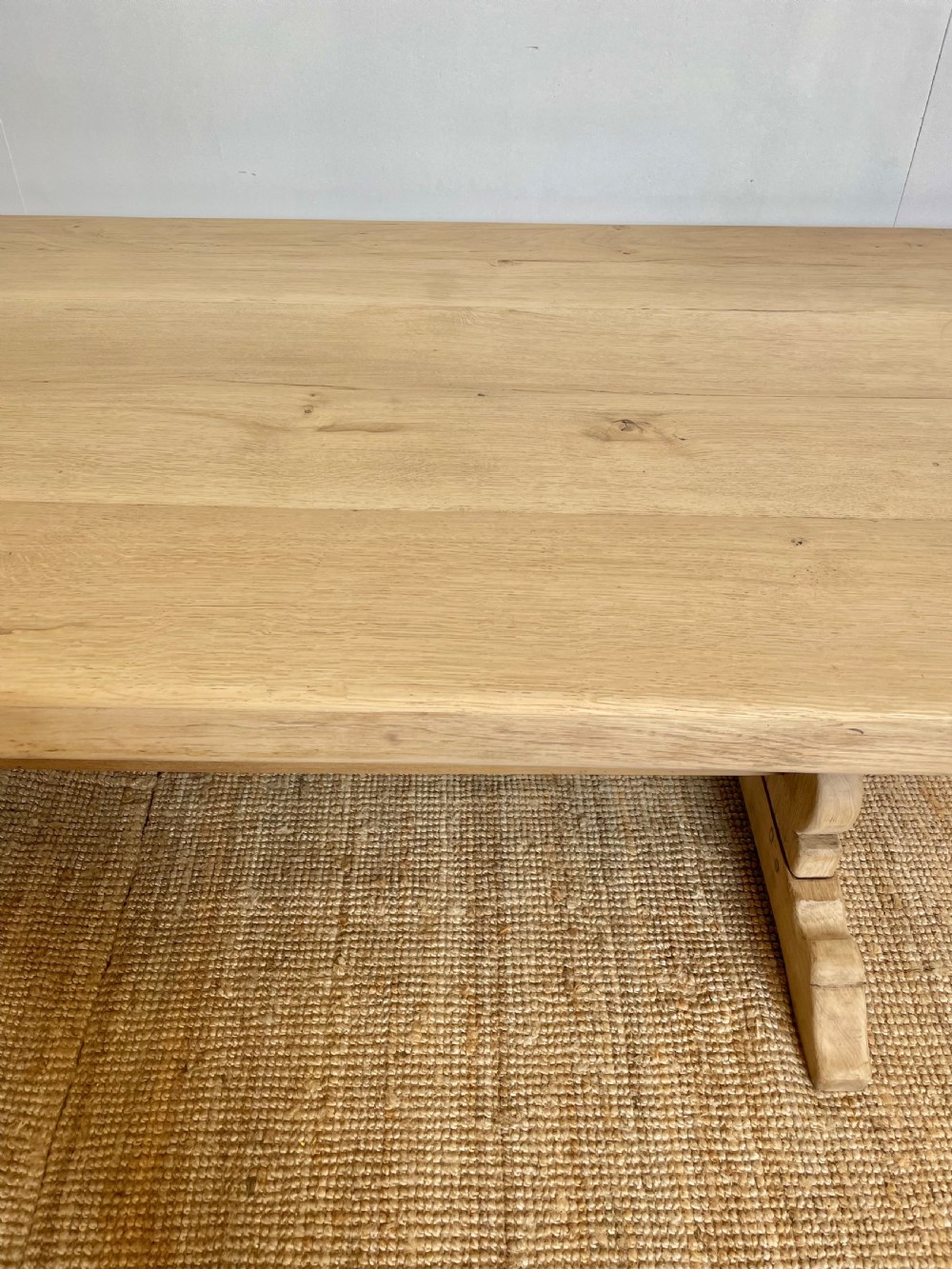 Scrubbed oak refectory table / farmhouse table  View III