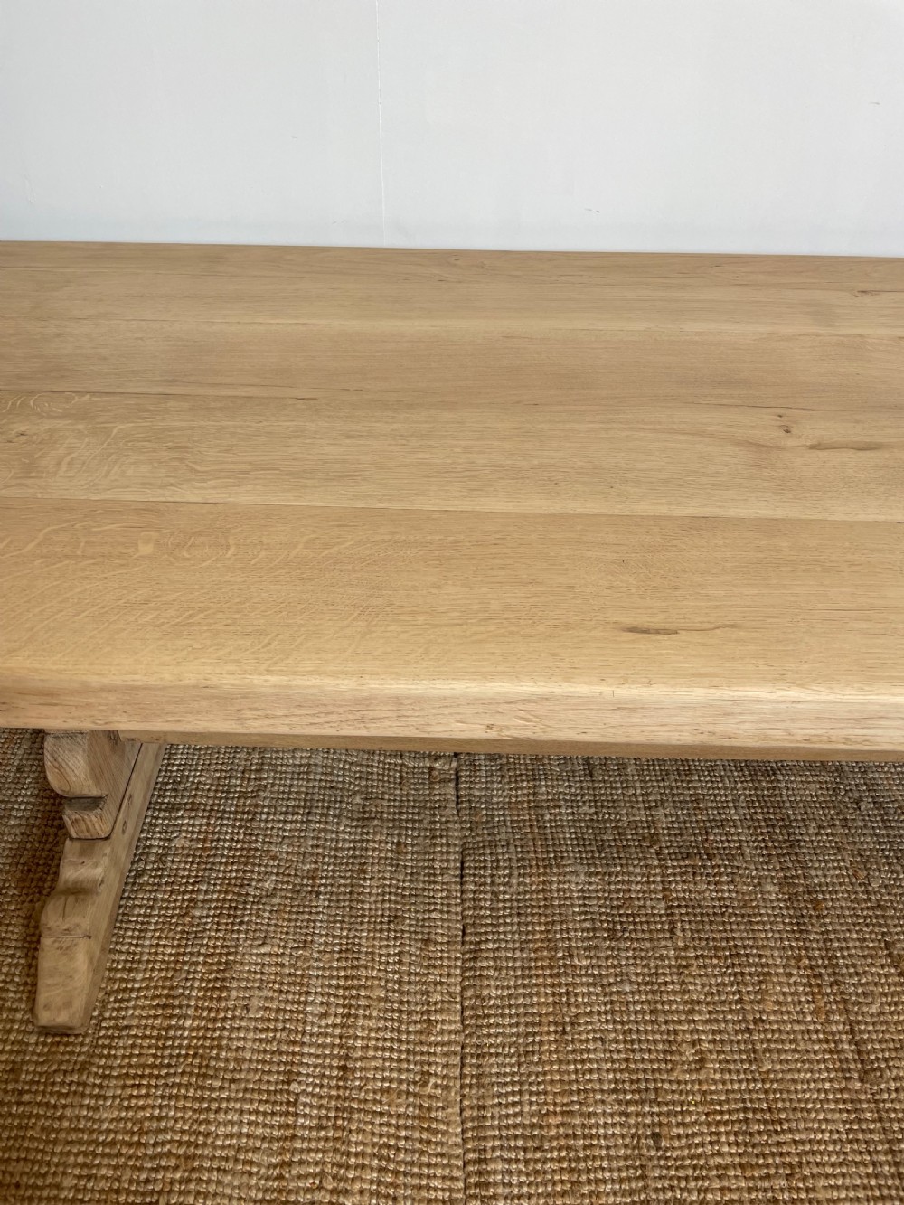 Scrubbed oak refectory table / farmhouse table  View IV