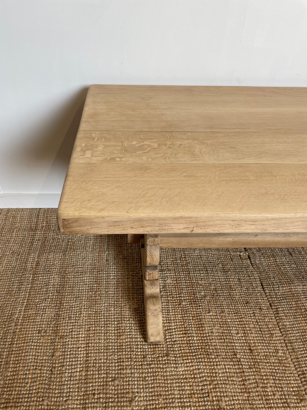 Scrubbed oak refectory table / farmhouse table  View V